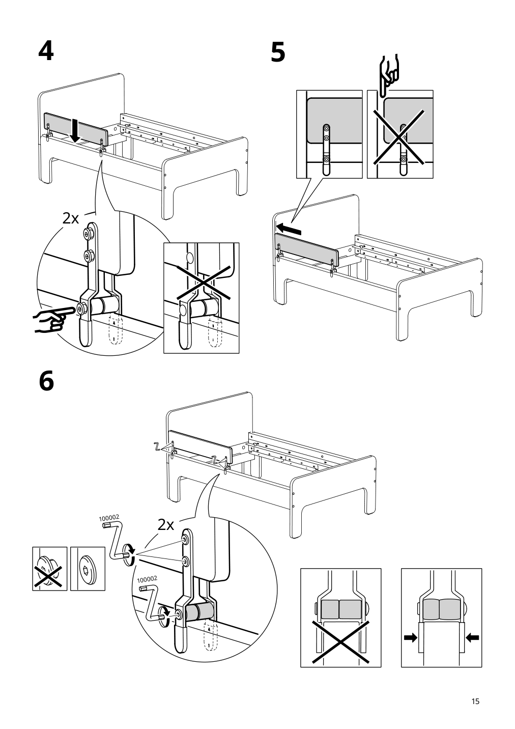 Assembly instructions for IKEA Nattapa guard rail white | Page 15 - IKEA NATTAPA guard rail 504.657.61