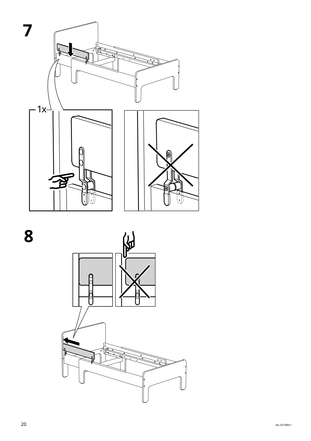 Assembly instructions for IKEA Nattapa guard rail white | Page 20 - IKEA NATTAPA guard rail 504.657.61