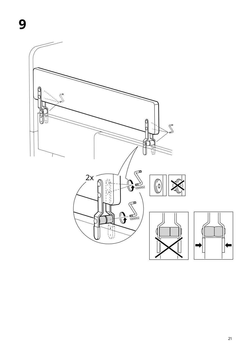 Assembly instructions for IKEA Nattapa guard rail white | Page 21 - IKEA NATTAPA guard rail 504.657.61