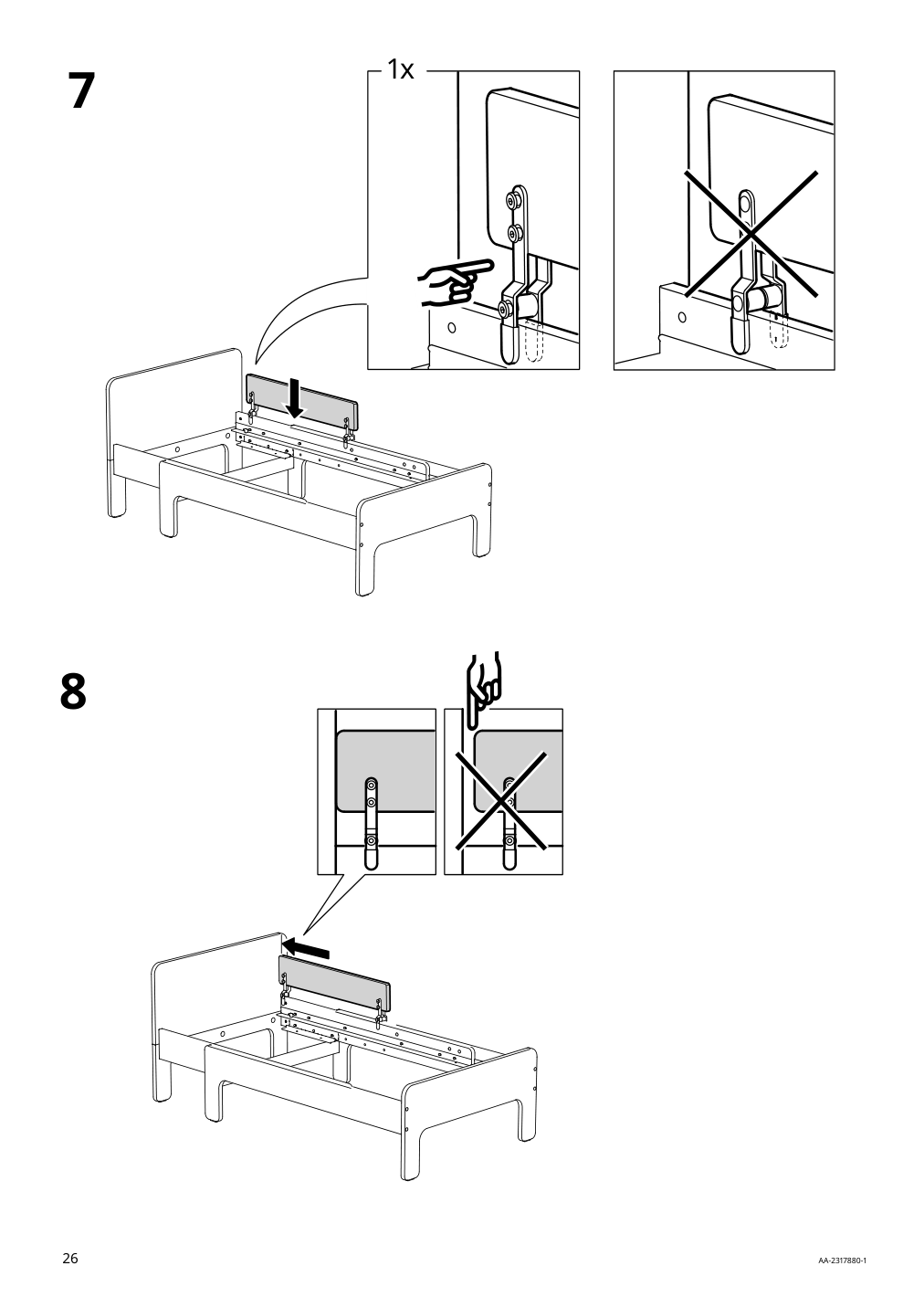 Assembly instructions for IKEA Nattapa guard rail white | Page 26 - IKEA NATTAPA guard rail 504.657.61