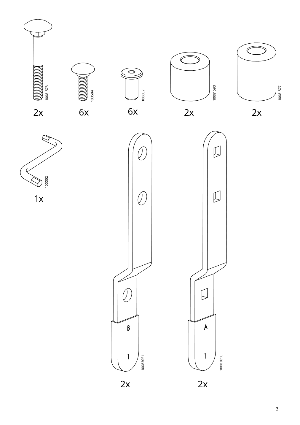 Assembly instructions for IKEA Nattapa guard rail white | Page 3 - IKEA NATTAPA guard rail 504.657.61