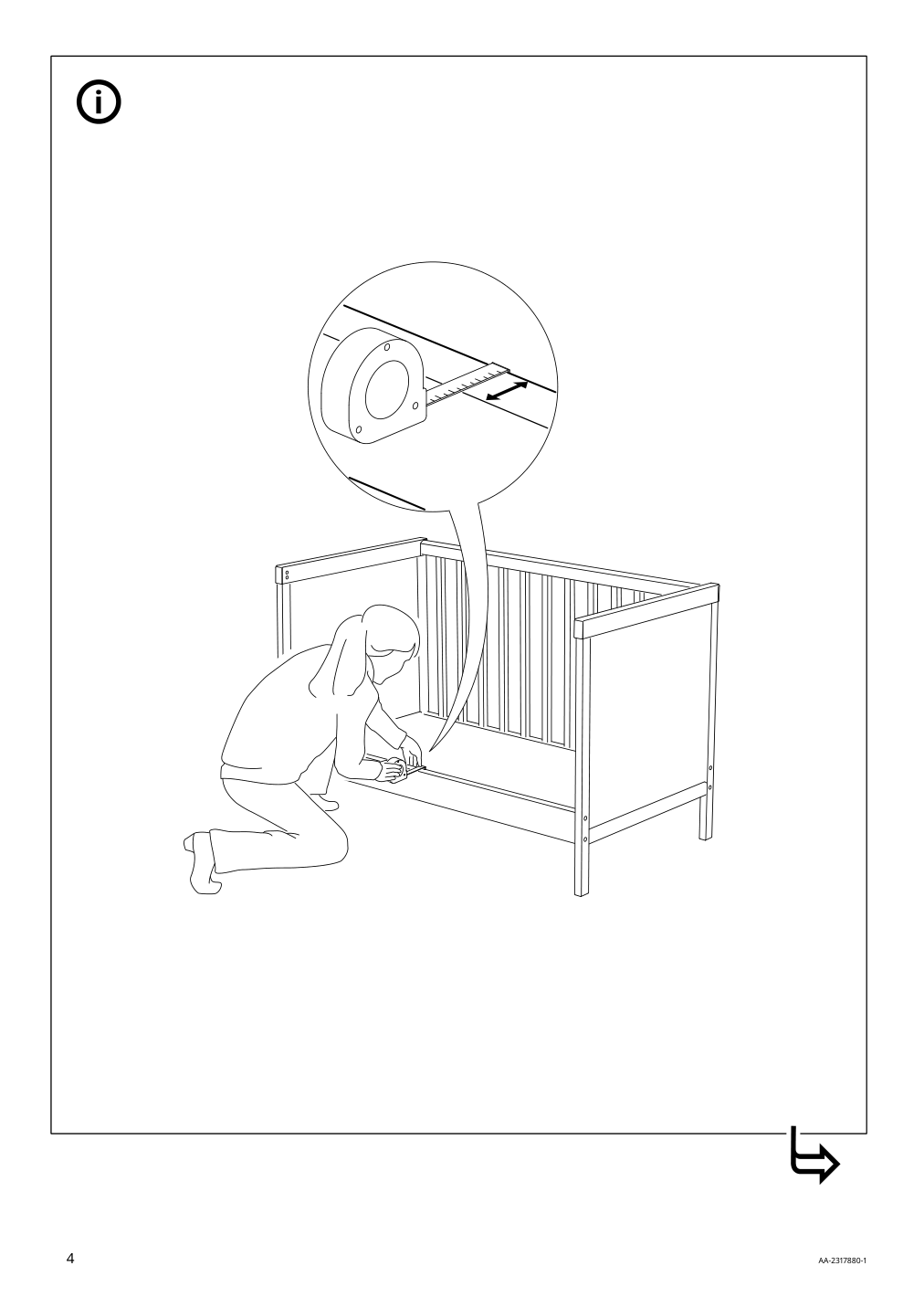 Assembly instructions for IKEA Nattapa guard rail white | Page 4 - IKEA NATTAPA guard rail 504.657.61