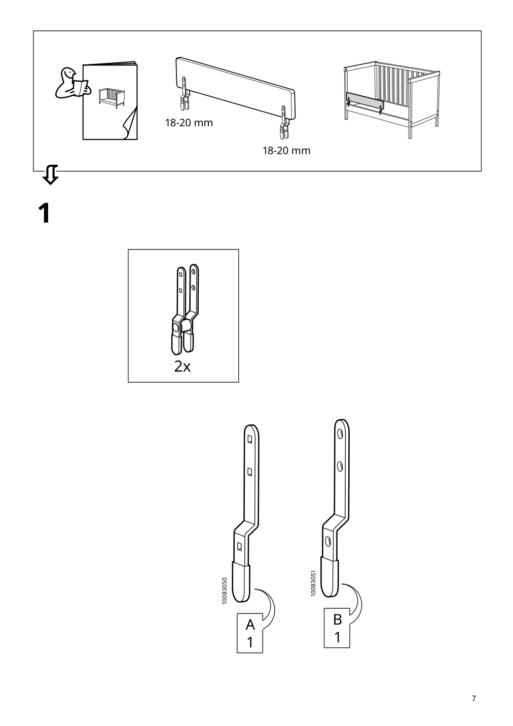 Assembly instructions for IKEA Nattapa guard rail white | Page 7 - IKEA NATTAPA guard rail 504.657.61