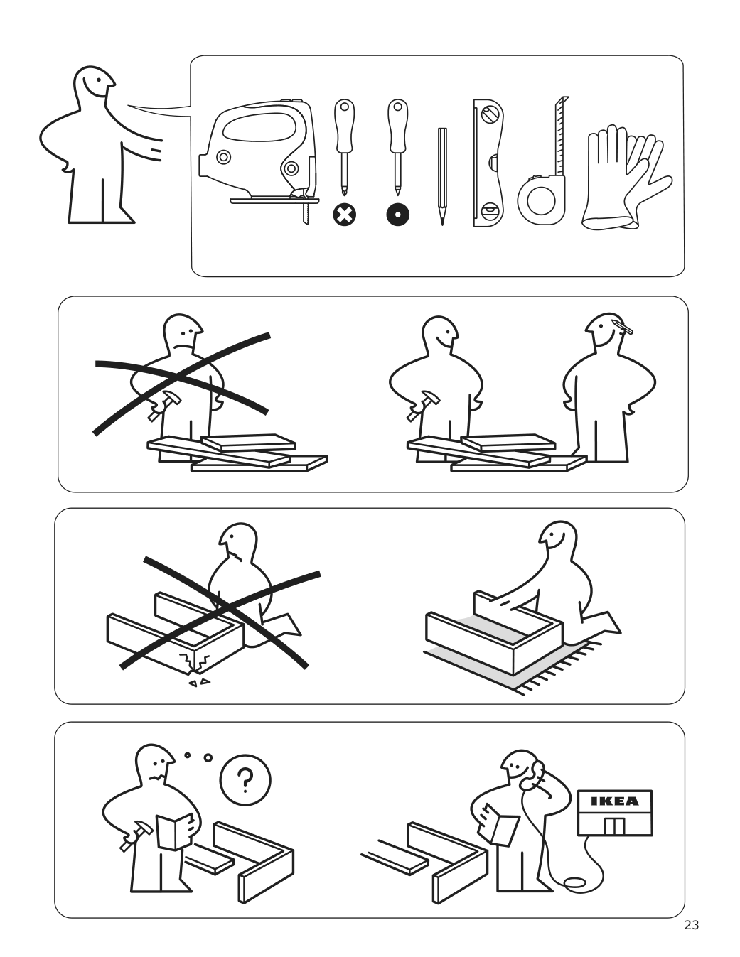 Assembly instructions for IKEA Foervaella glass ceramic cooktop black | Page 23 - IKEA FÖRVÄLLA glass ceramic cooktop 904.620.63