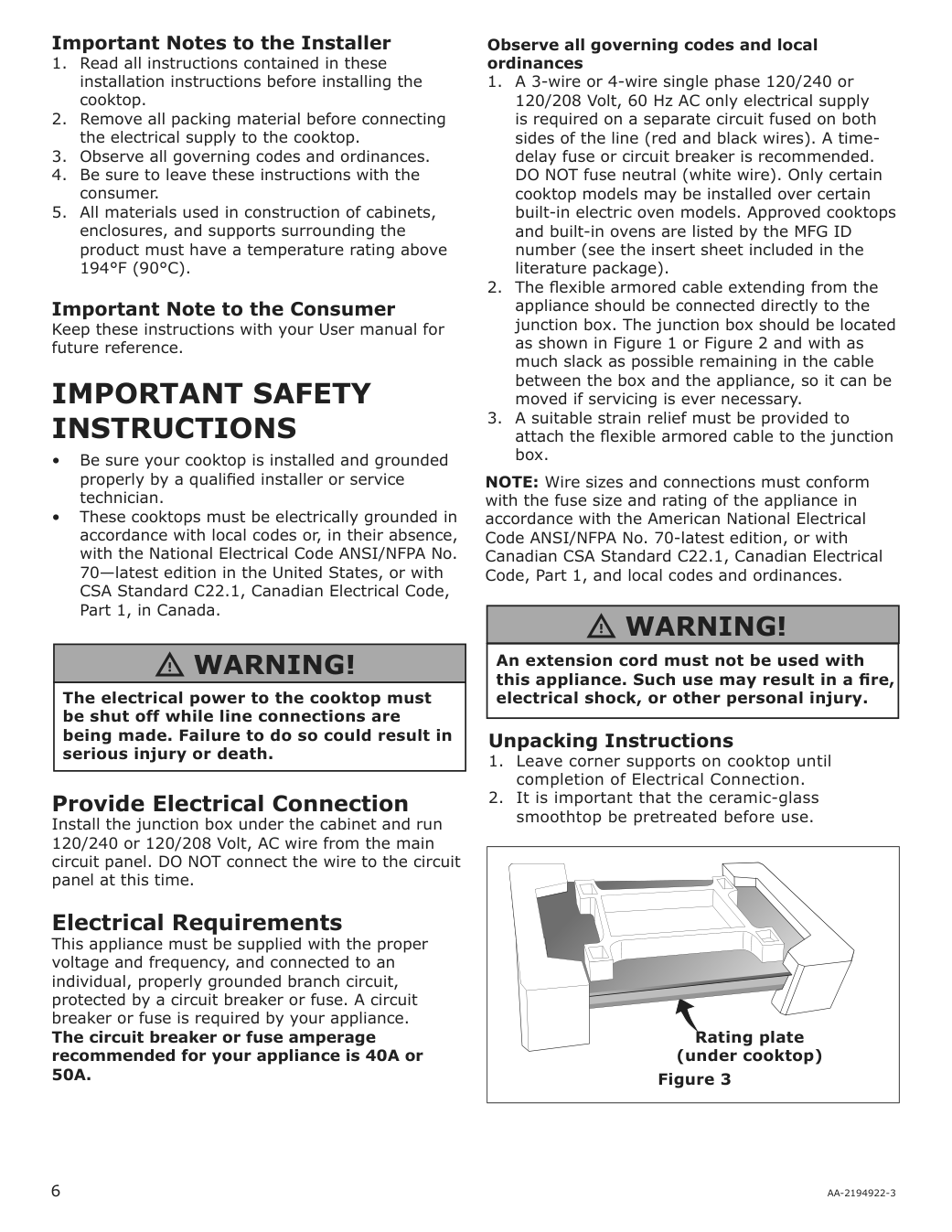 Assembly instructions for IKEA Foervaella glass ceramic cooktop black | Page 6 - IKEA FÖRVÄLLA glass ceramic cooktop 904.620.63