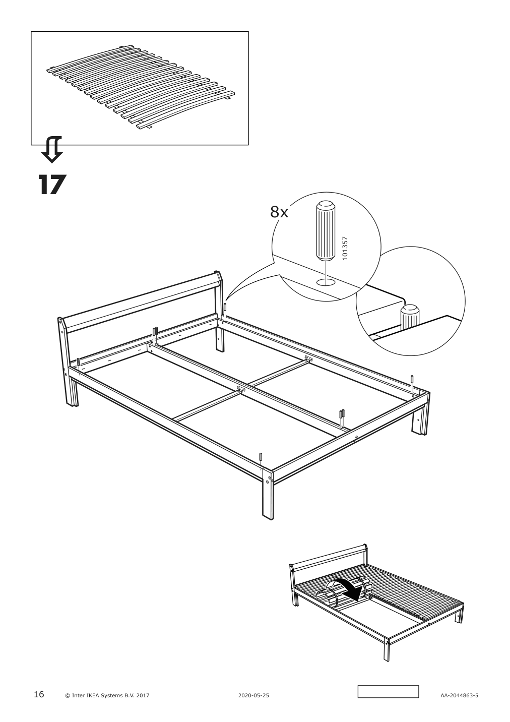 Assembly instructions for IKEA Neiden bed frame pine | Page 16 - IKEA NEIDEN bed frame 903.952.43