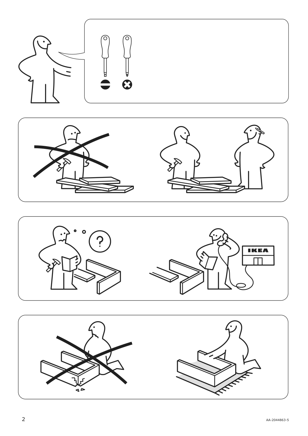 Assembly instructions for IKEA Neiden bed frame pine | Page 2 - IKEA NEIDEN bed frame 903.952.43