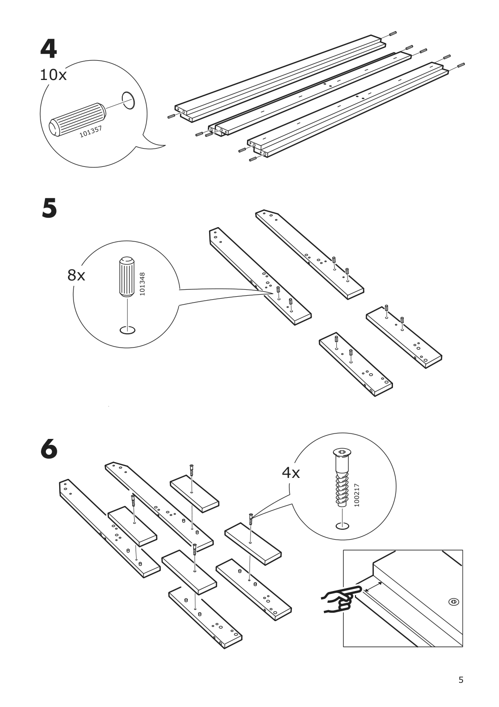 Assembly instructions for IKEA Neiden bed frame pine | Page 5 - IKEA NEIDEN bed frame 903.952.43