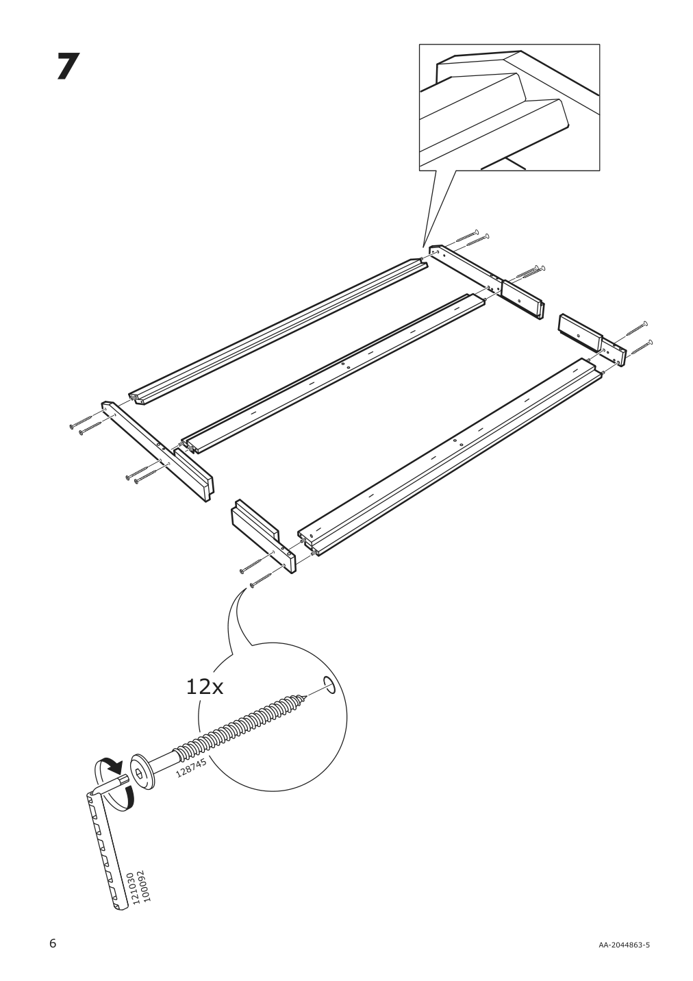 Assembly instructions for IKEA Neiden bed frame pine | Page 6 - IKEA NEIDEN bed frame 903.952.43