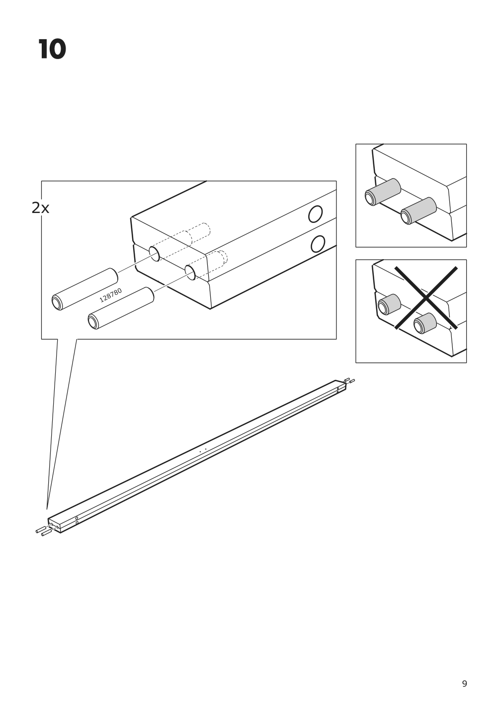 Assembly instructions for IKEA Neiden bed frame pine | Page 9 - IKEA NEIDEN bed frame 903.952.43