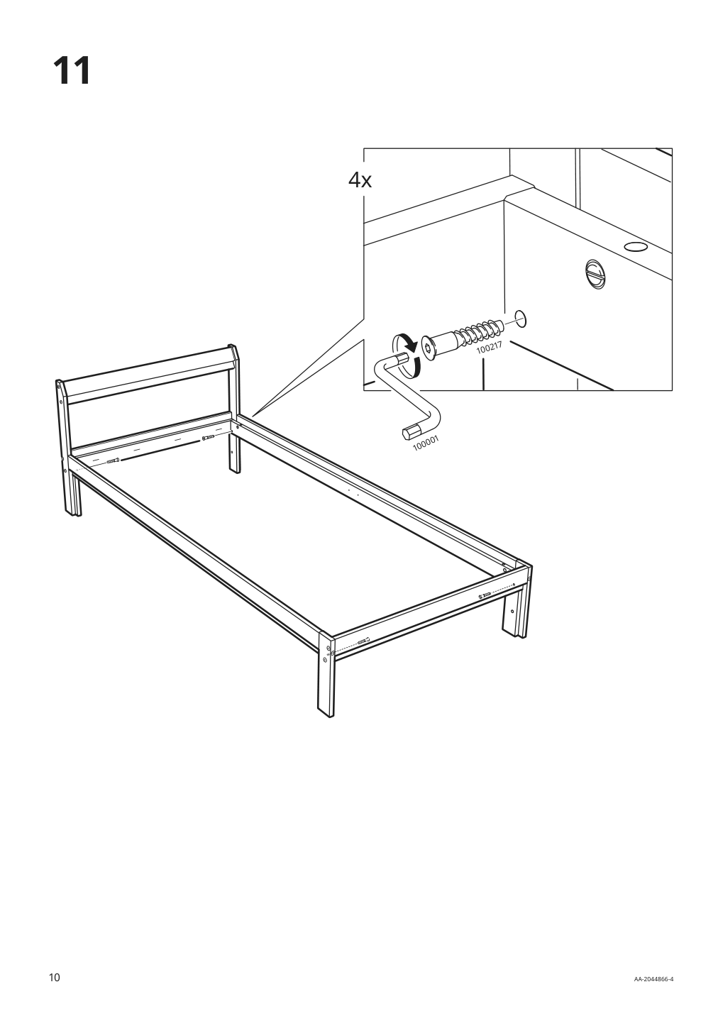 Assembly instructions for IKEA Neiden bed frame pine | Page 10 - IKEA NEIDEN bed frame 592.486.12