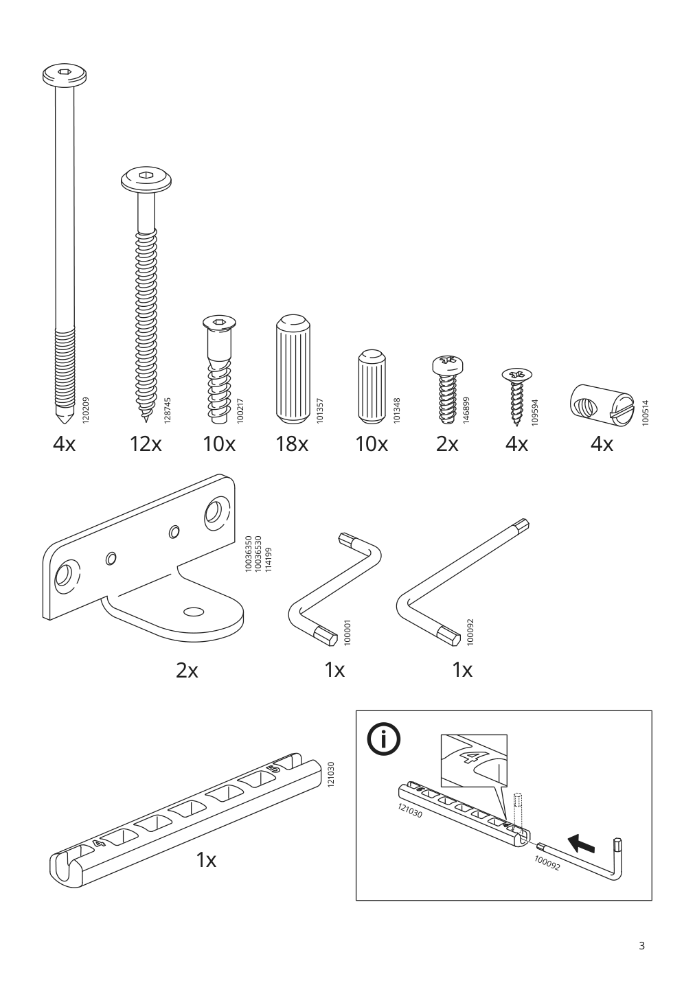 Assembly instructions for IKEA Neiden bed frame pine | Page 3 - IKEA NEIDEN bed frame 592.486.12