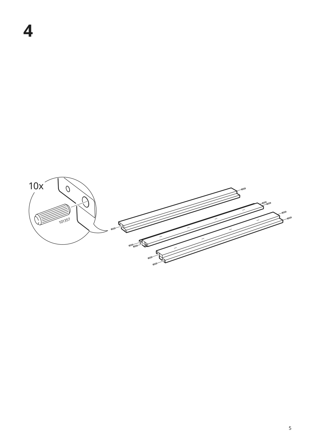 Assembly instructions for IKEA Neiden bed frame pine | Page 5 - IKEA NEIDEN bed frame 592.486.12