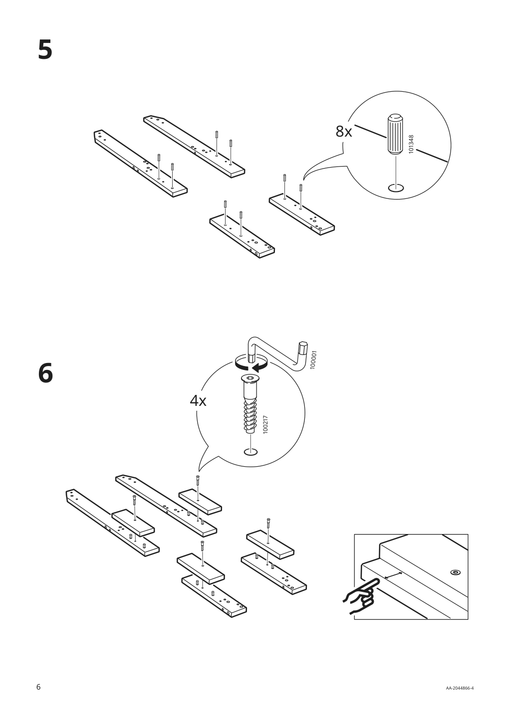 Assembly instructions for IKEA Neiden bed frame pine | Page 6 - IKEA NEIDEN bed frame 592.486.12