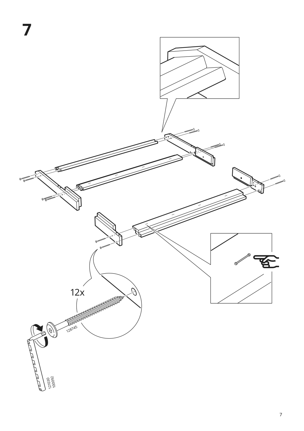 Assembly instructions for IKEA Neiden bed frame pine | Page 7 - IKEA NEIDEN bed frame 592.486.12