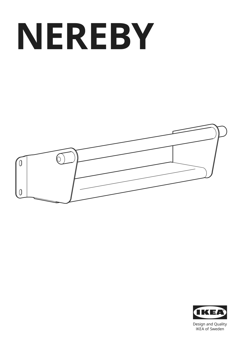 Assembly instructions for IKEA Nereby wall shelf birch | Page 1 - IKEA NEREBY wall shelf 904.659.24