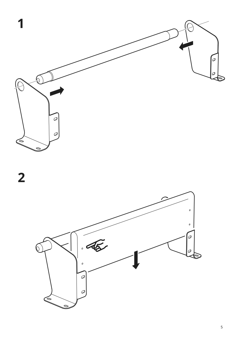 Assembly instructions for IKEA Nereby wall shelf birch | Page 5 - IKEA NEREBY wall shelf 904.659.24