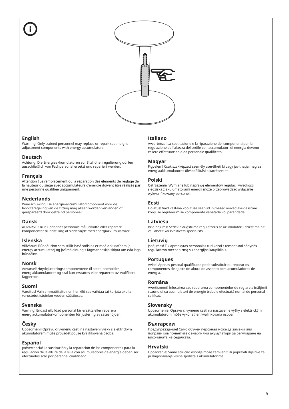 Assembly instructions for IKEA Nilserik standing support beige vissle dark gray | Page 5 - IKEA NILSERIK standing support 704.868.28