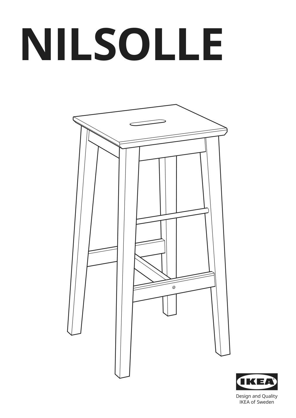 Assembly instructions for IKEA Nilsolle bar stool birch | Page 1 - IKEA NILSOLLE bar stool 104.621.23