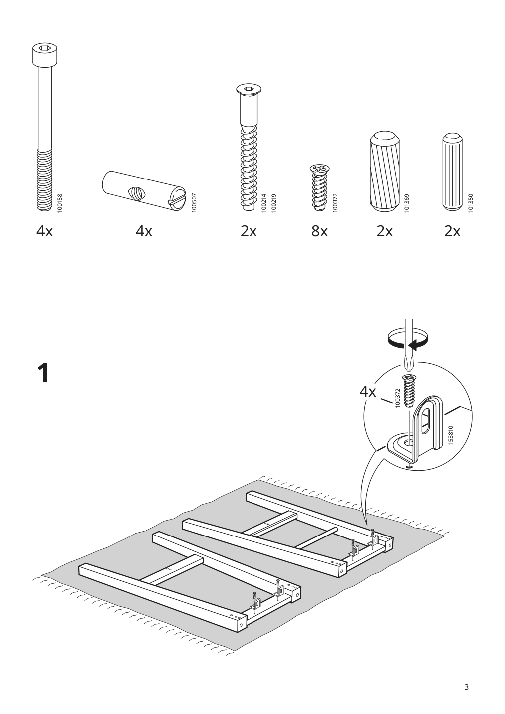 Assembly instructions for IKEA Nilsolle bar stool birch | Page 3 - IKEA NILSOLLE bar stool 104.621.23