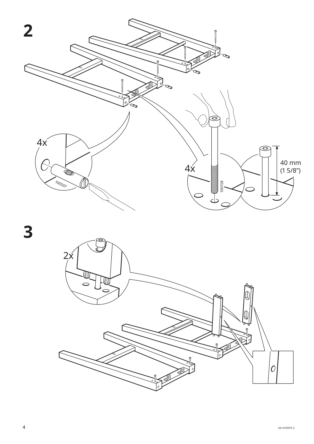 Assembly instructions for IKEA Nilsolle bar stool birch | Page 4 - IKEA NILSOLLE bar stool 104.621.23