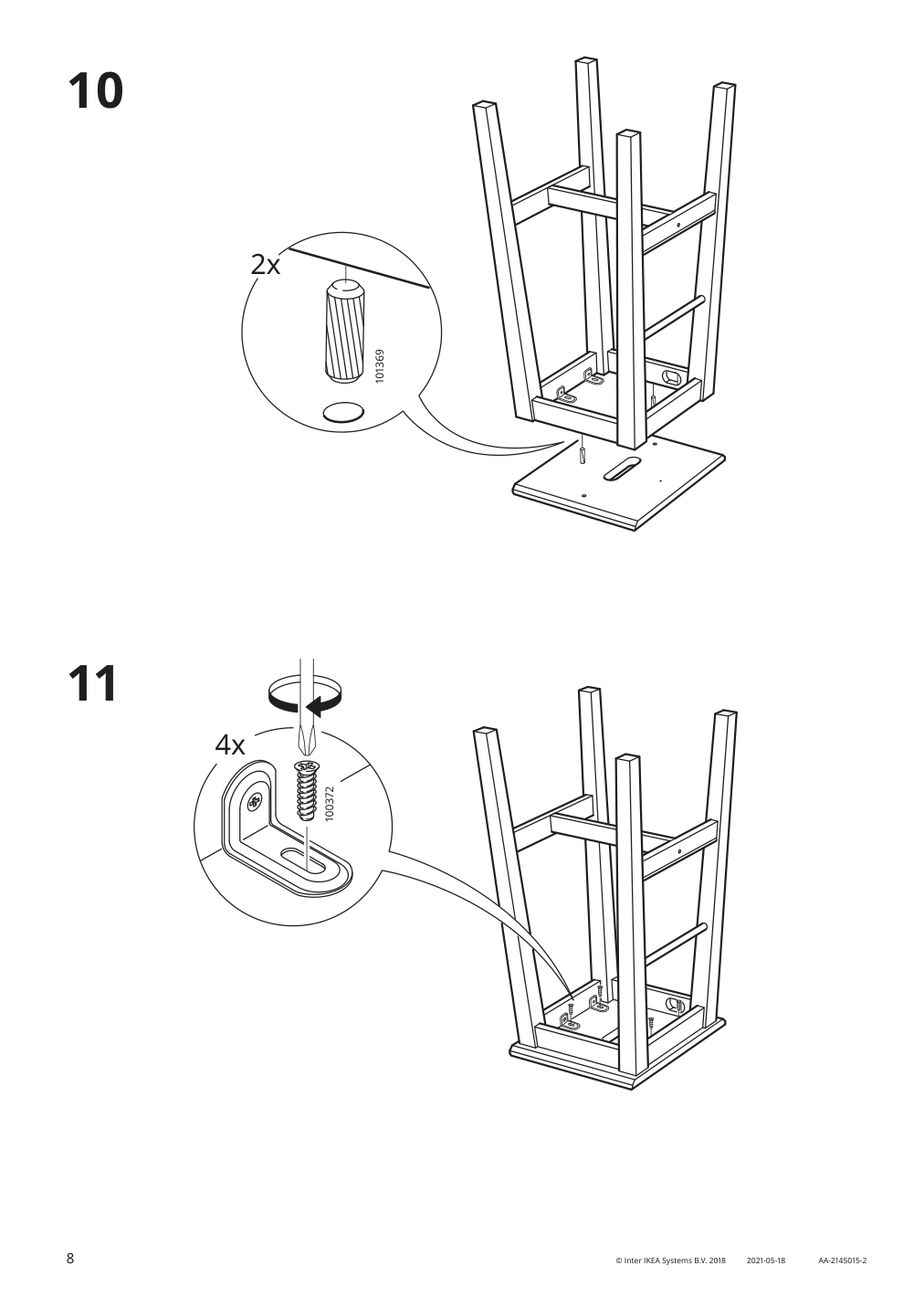 Assembly instructions for IKEA Nilsolle bar stool birch | Page 8 - IKEA NILSOLLE bar stool 104.621.23