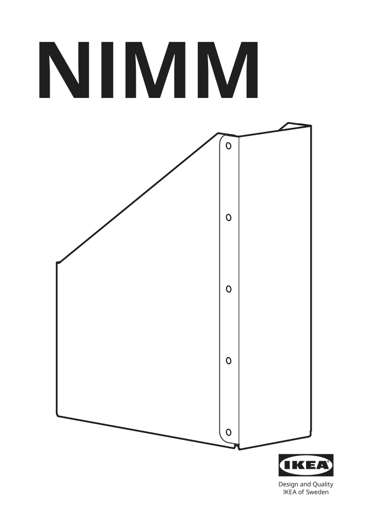 Assembly instructions for IKEA Nimm magazine file light grey beige | Page 1 - IKEA NIMM magazine file 205.523.78