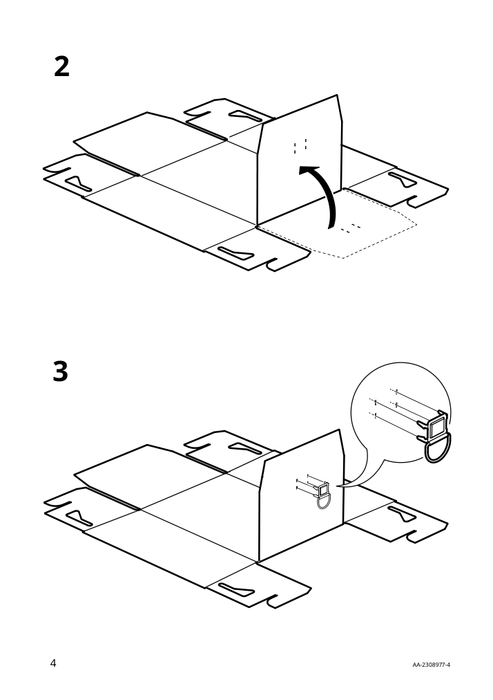 Assembly instructions for IKEA Nimm storage box with lid light grey beige | Page 4 - IKEA NIMM storage box with lid 005.523.84