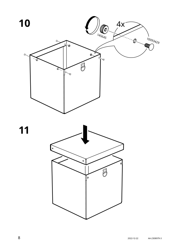 Assembly instructions for IKEA Nimm storage box with lid light grey beige | Page 8 - IKEA NIMM storage box with lid 505.524.33