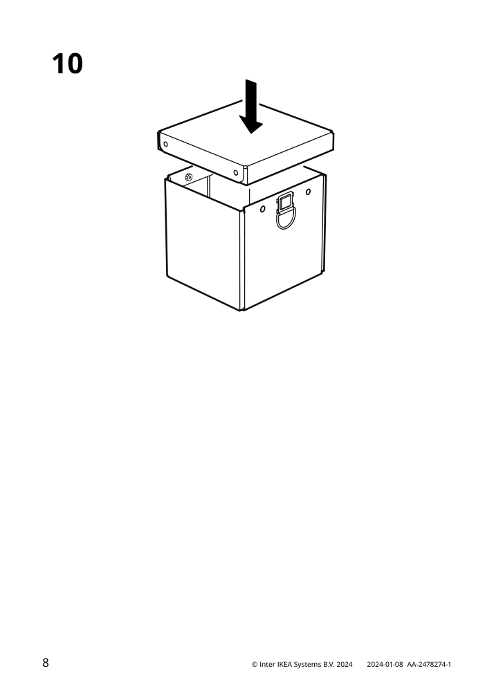 Assembly instructions for IKEA Nimm storage box with lid spotted gray | Page 8 - IKEA NIMM storage box with lid 005.959.96