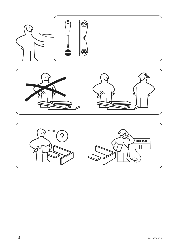 Assembly instructions for IKEA Nissedal mirror walnut effect | Page 4 - IKEA NISSEDAL mirror 205.018.69