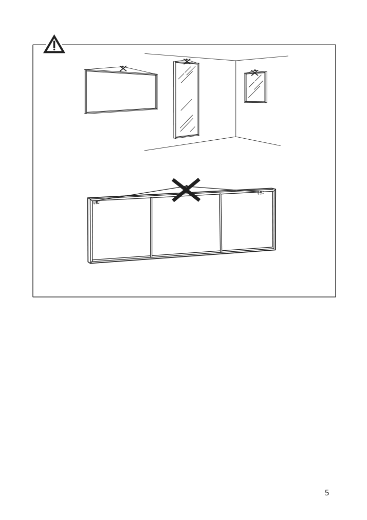 Assembly instructions for IKEA Nissedal mirror walnut effect | Page 5 - IKEA NISSEDAL mirror 205.018.69