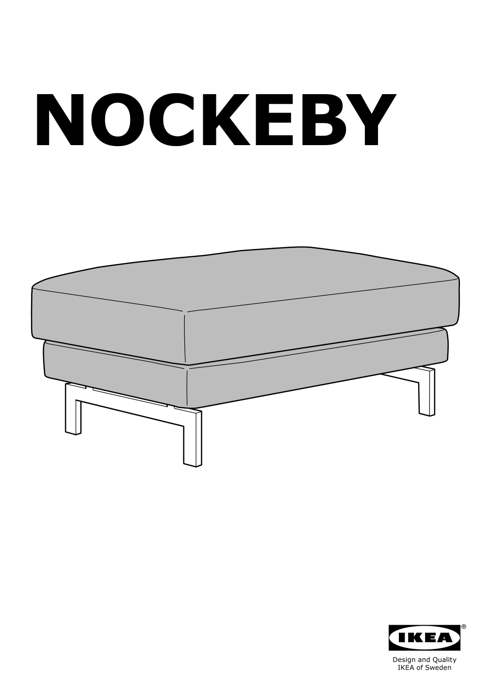 Assembly instructions for IKEA Nockeby cover for ottoman tallmyra rust | Page 1 - IKEA NOCKEBY cover for ottoman 203.198.46