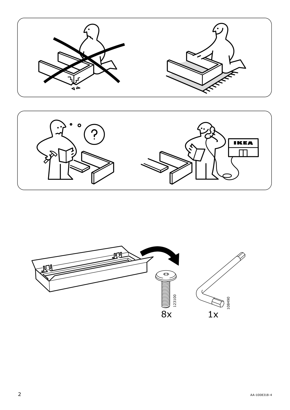 Assembly instructions for IKEA Nockeby cover for ottoman tallmyra rust | Page 2 - IKEA NOCKEBY cover for ottoman 203.198.46