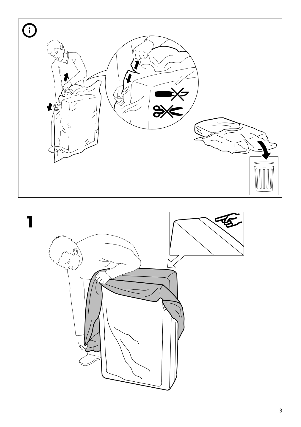 Assembly instructions for IKEA Nockeby cover for ottoman tallmyra rust | Page 3 - IKEA NOCKEBY cover for ottoman 203.198.46