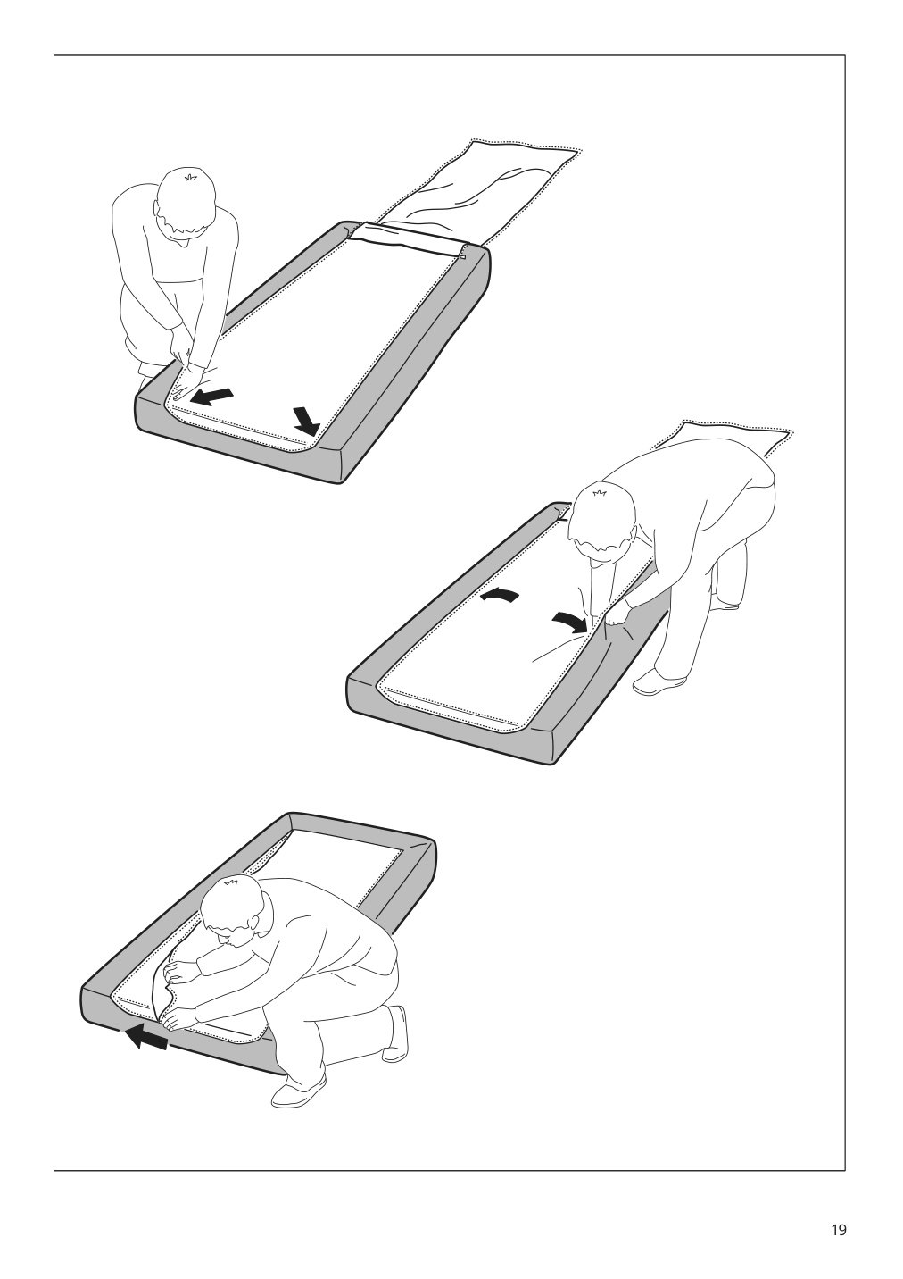 Assembly instructions for IKEA Nockeby cover for sofa with chaise left tallmyra light beige | Page 19 - IKEA NOCKEBY cover for sofa 203.198.27