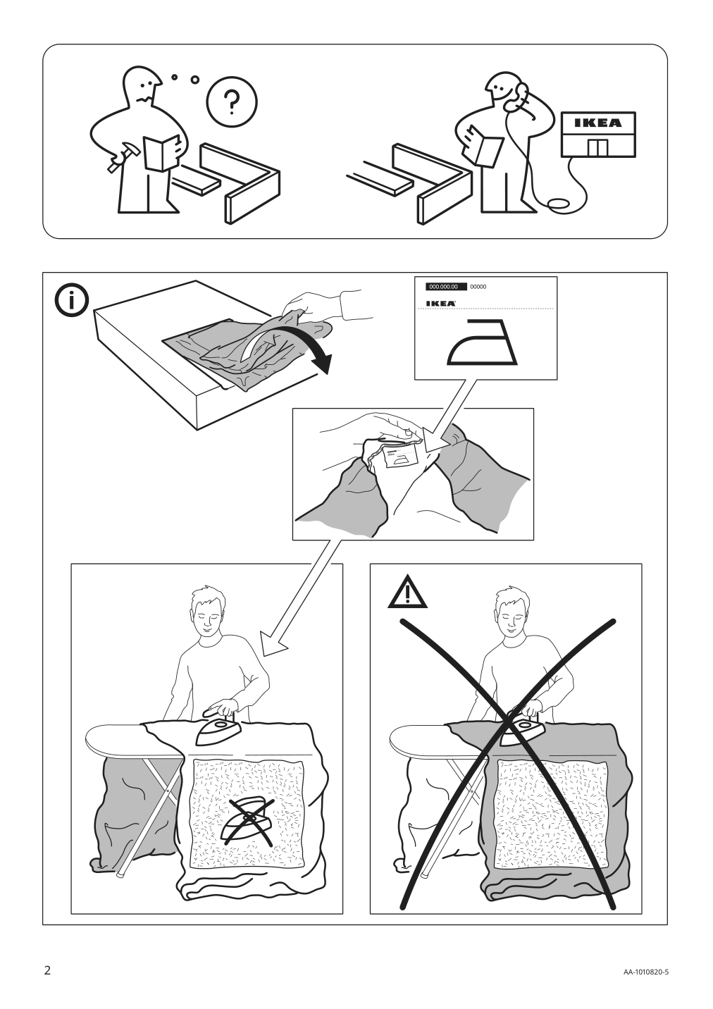 Assembly instructions for IKEA Nockeby cover for sofa with chaise left tallmyra light beige | Page 2 - IKEA NOCKEBY cover for sofa 203.198.27