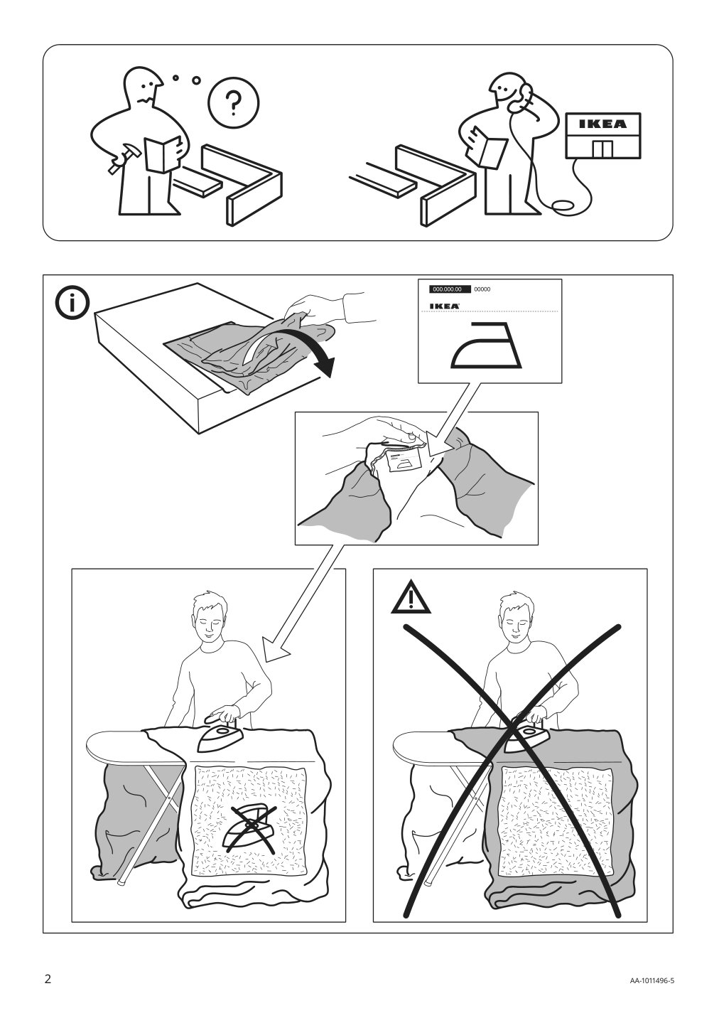 Assembly instructions for IKEA Nockeby loveseat cover risane orange | Page 2 - IKEA NOCKEBY loveseat cover 402.804.52