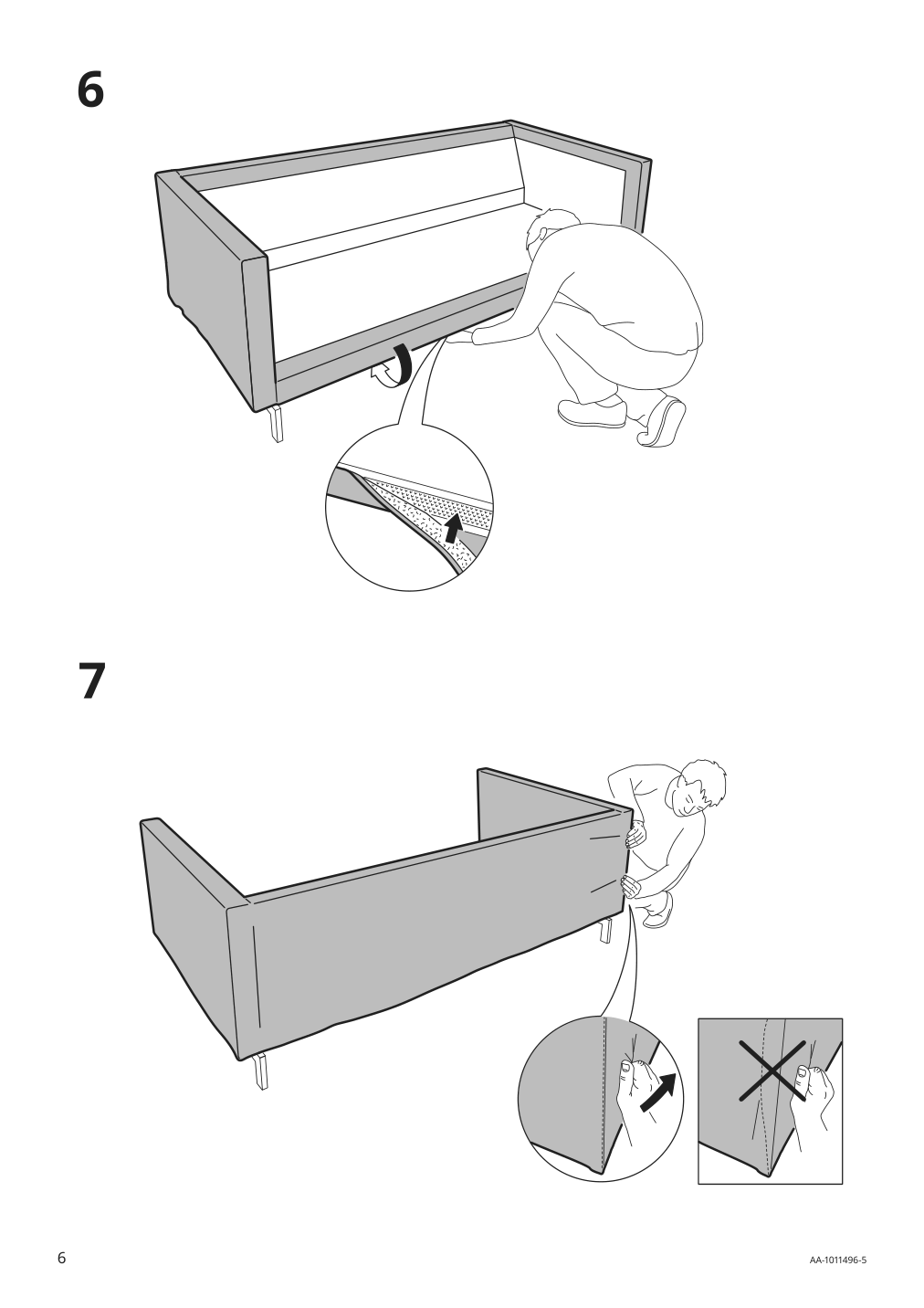 Assembly instructions for IKEA Nockeby loveseat cover risane orange | Page 6 - IKEA NOCKEBY loveseat cover 402.804.52