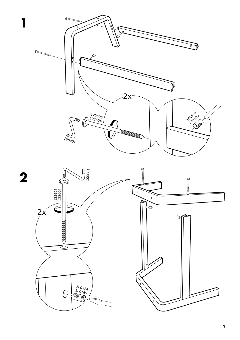 Assembly instructions for IKEA Nolmyra chair black black | Page 3 - IKEA NOLMYRA chair 402.335.35