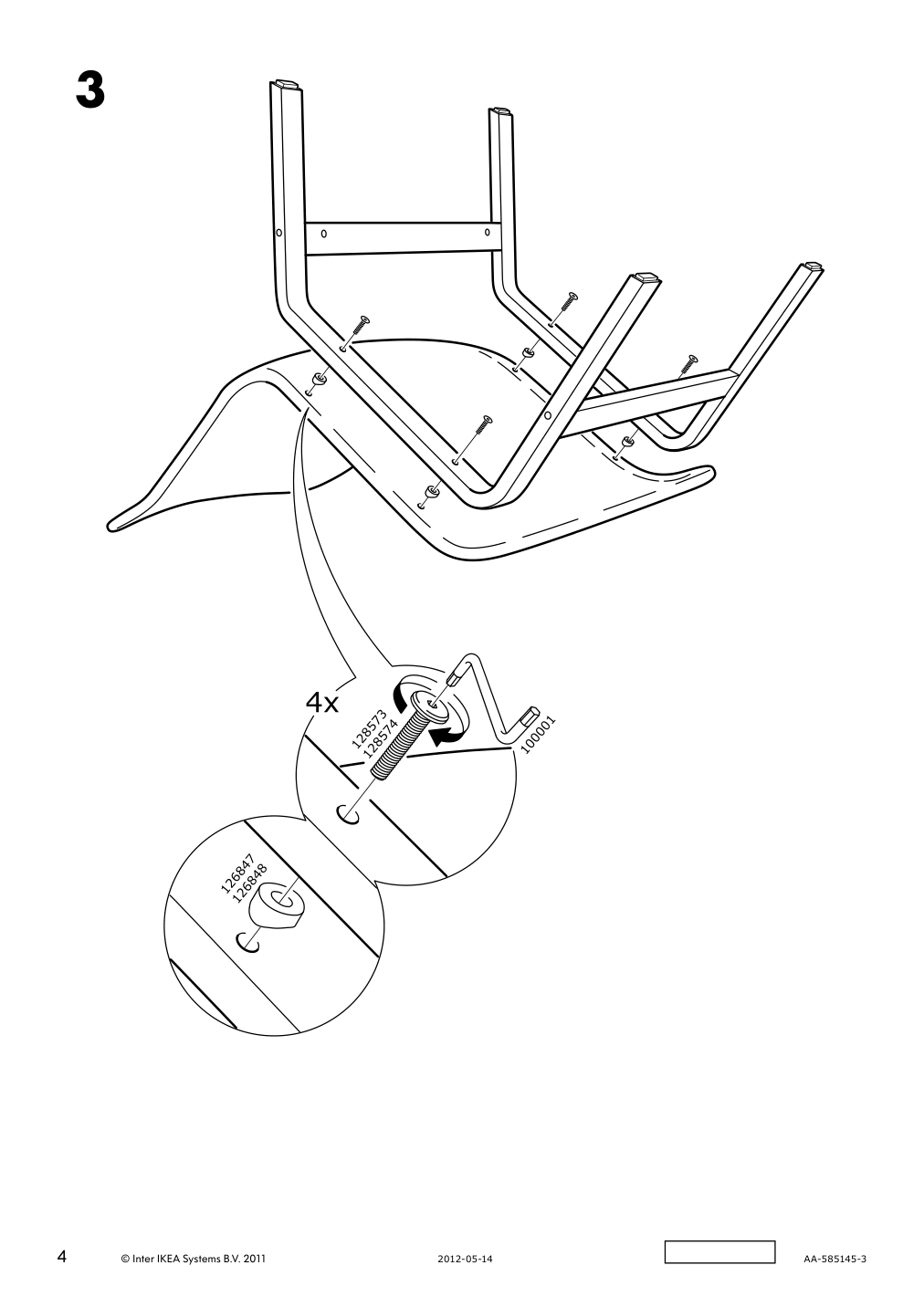 Assembly instructions for IKEA Nolmyra chair black black | Page 4 - IKEA NOLMYRA chair 402.335.35