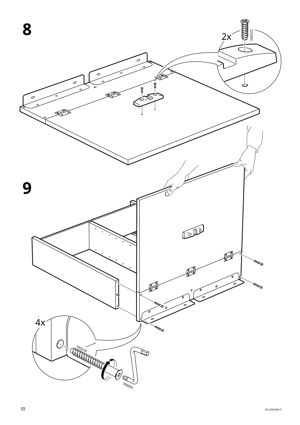 Assembly instructions for IKEA Norberg wall mount drop leaf tbl w storage white | Page 10 - IKEA NORBERG wall-mount drop-leaf tbl w storage 204.979.28