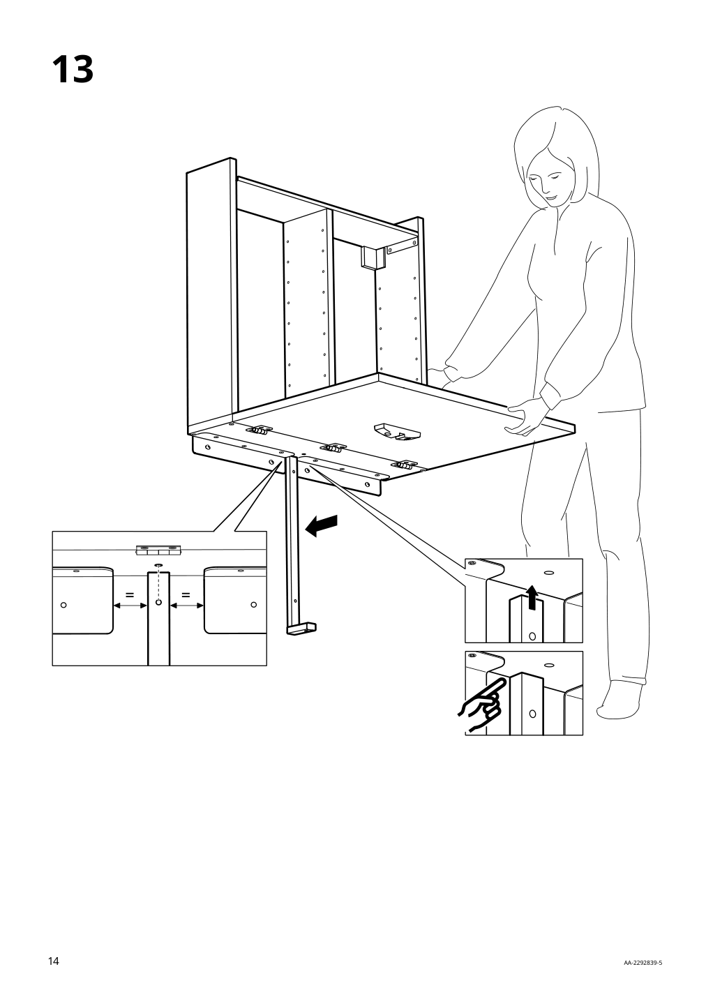 Assembly instructions for IKEA Norberg wall mount drop leaf tbl w storage white | Page 14 - IKEA NORBERG / FRANKLIN table and 2 chairs 494.808.47