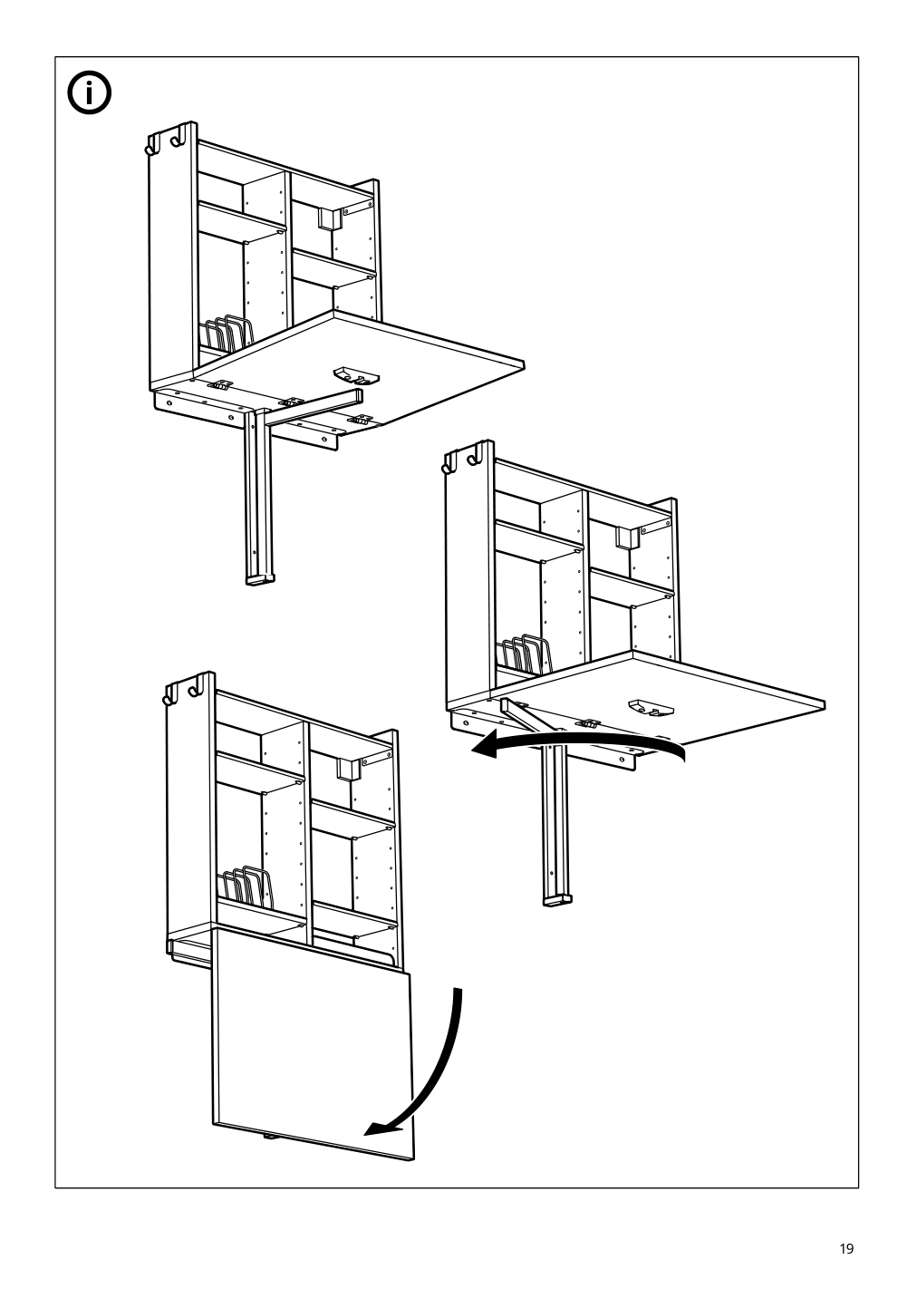 Assembly instructions for IKEA Norberg wall mount drop leaf tbl w storage white | Page 19 - IKEA NORBERG / FRANKLIN table and 2 chairs 494.808.47