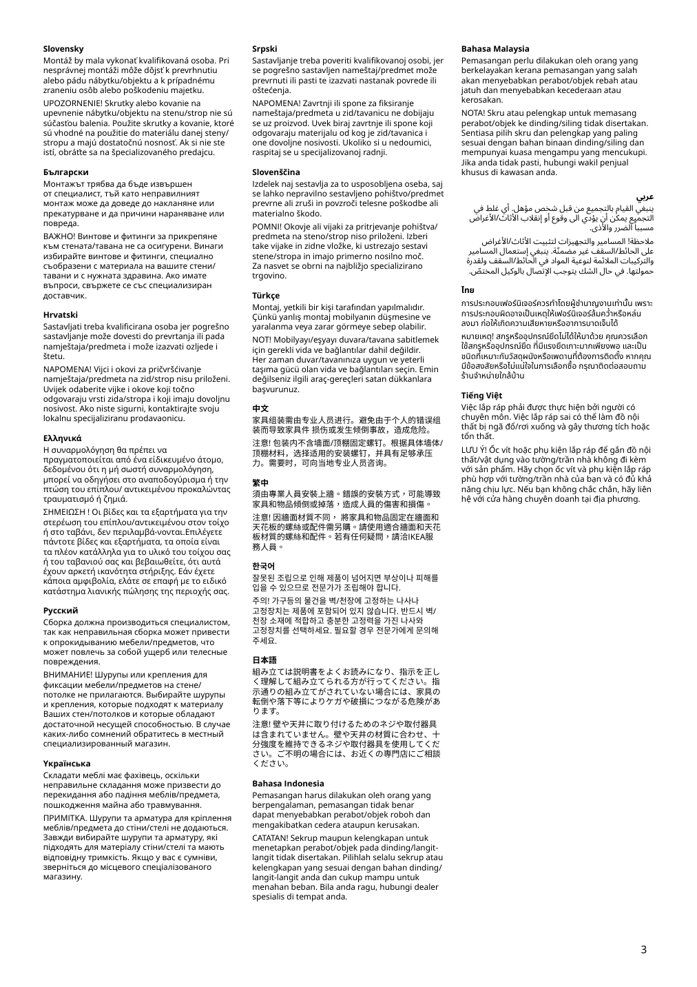 Assembly instructions for IKEA Norberg wall mount drop leaf tbl w storage white | Page 3 - IKEA NORBERG / KÄTTIL table and 2 chairs 594.803.14