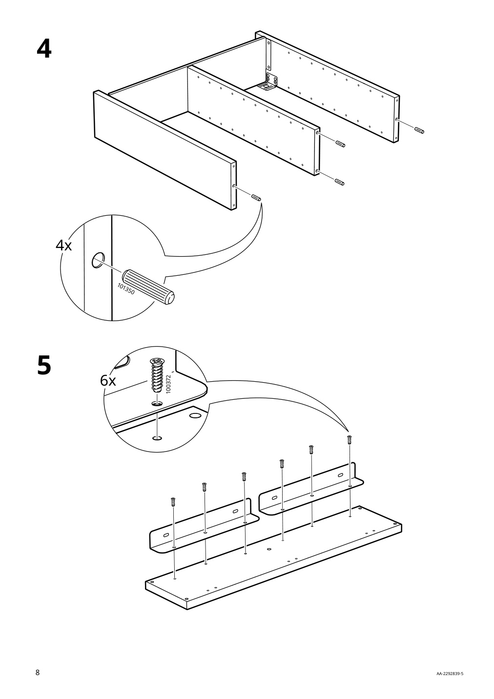 Assembly instructions for IKEA Norberg wall mount drop leaf tbl w storage white | Page 8 - IKEA NORBERG / FRANKLIN table and 2 chairs 494.808.47