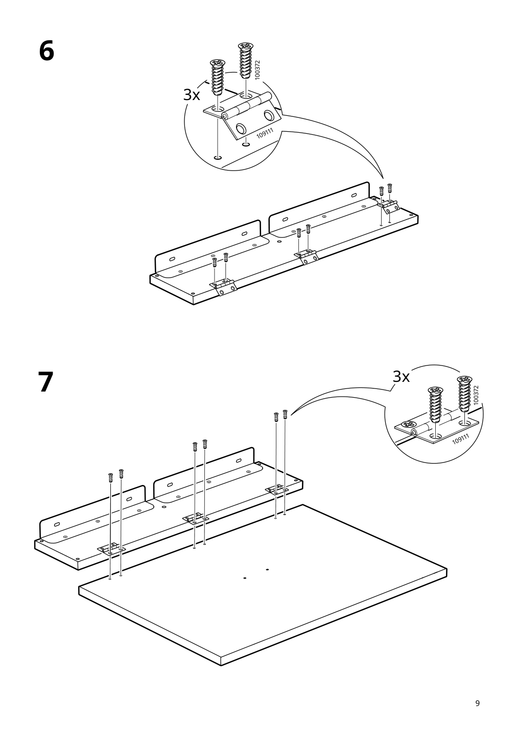 Assembly instructions for IKEA Norberg wall mount drop leaf tbl w storage white | Page 9 - IKEA NORBERG / FRANKLIN table and 2 chairs 494.808.47