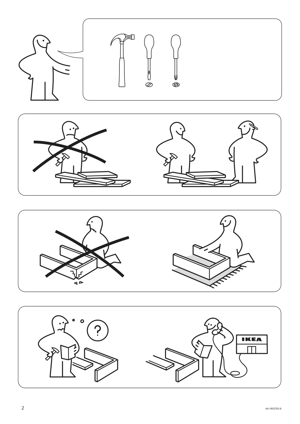 Assembly instructions for IKEA Norden gateleg table birch | Page 2 - IKEA NORDEN gateleg table 904.238.87