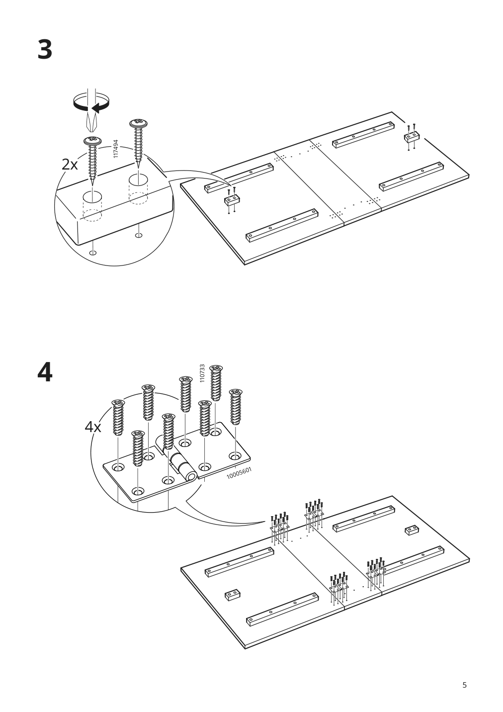 Assembly instructions for IKEA Norden gateleg table birch | Page 5 - IKEA NORDEN gateleg table 904.238.87