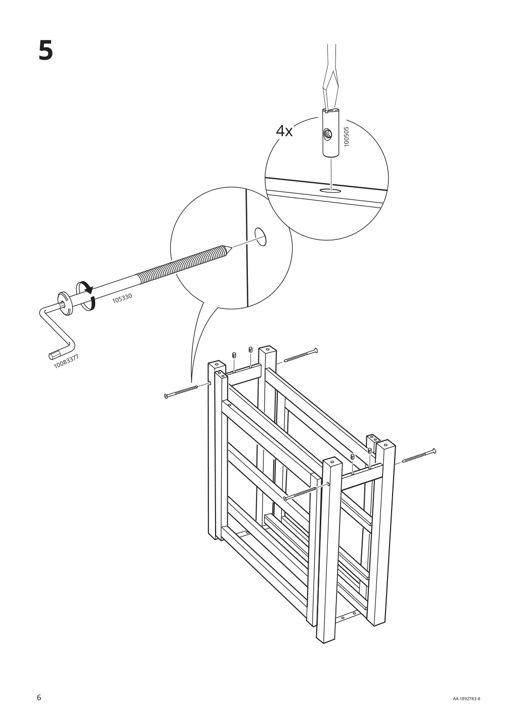 Assembly instructions for IKEA Norden gateleg table birch | Page 6 - IKEA NORDEN / RÖNNINGE table and 2 chairs 994.426.07